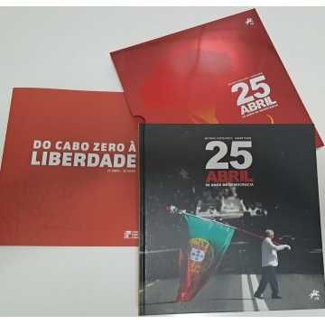 Livro alusivo aos 50 Anos do 25 de Abril com selo de Ouro (PREMIUM)