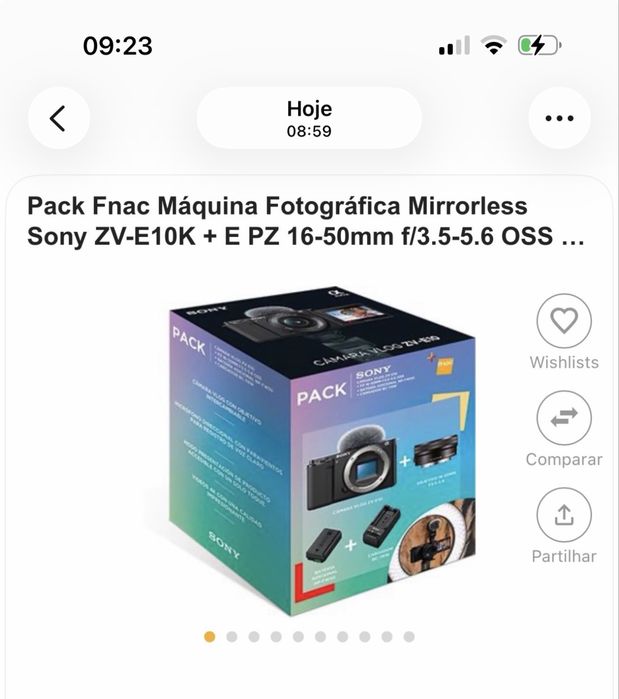 Sony zve 10 / lacrada por menos da metade do valor para vender URGENTE