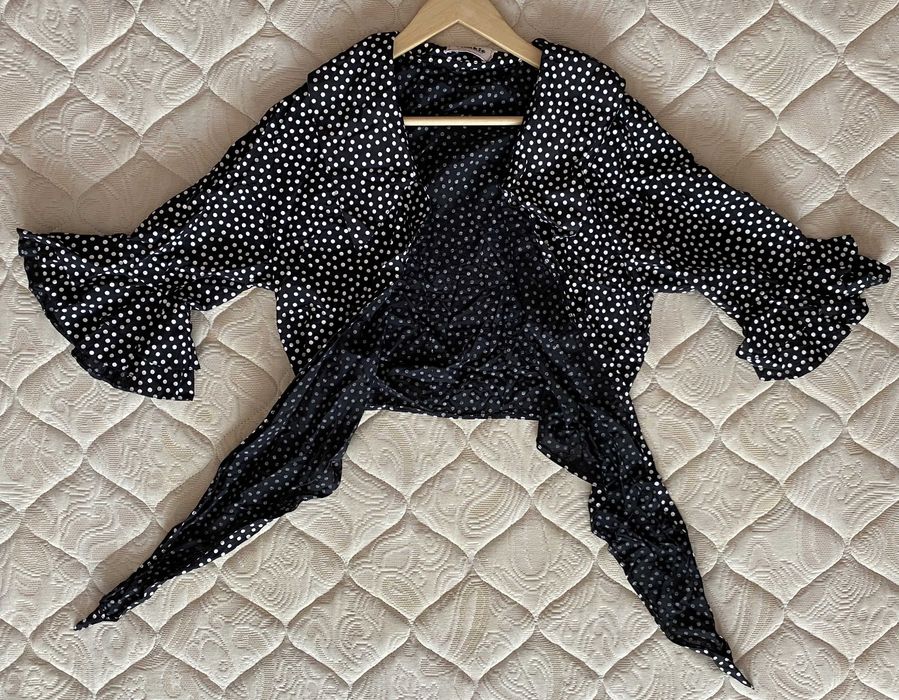 Blusa crooped pontilhada da Pimkie