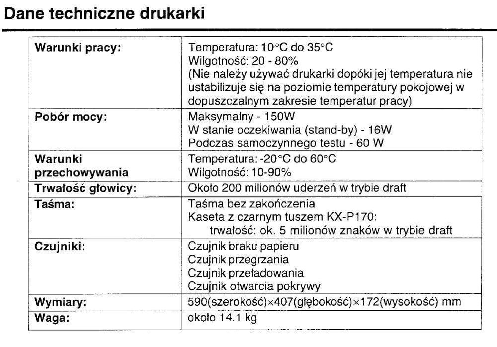 Drukarka igłowa mozaikowa Panasonic KX-P3696