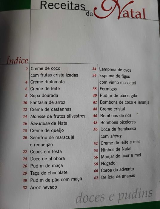 Lote de livros de receitas de Natal