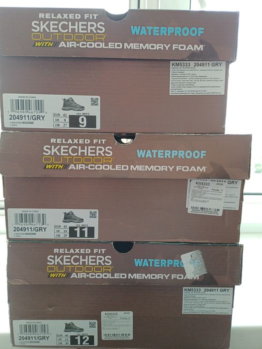 Черевики Skechers Relaxed Fit: Rickter-Bodine 204911 GRY р-ри 41,42,45,46