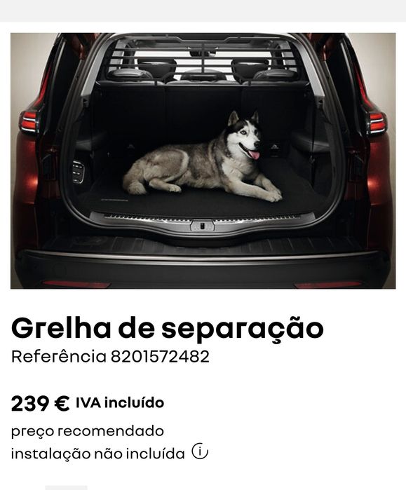 Grade separadora porta bagagens Renault Espace