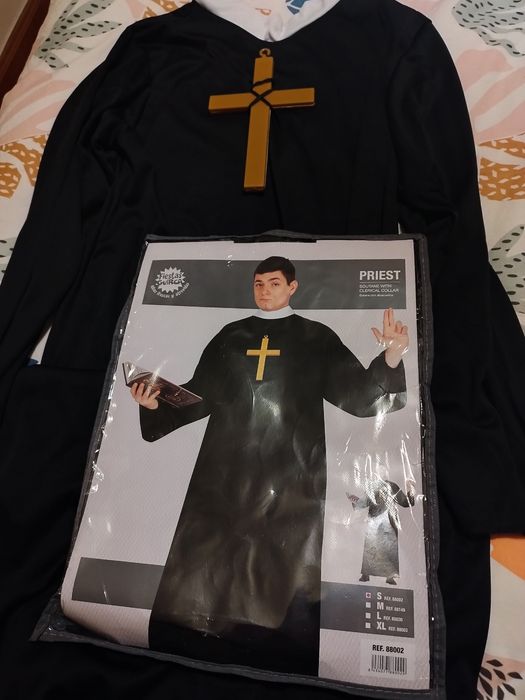 Fato de Carnaval Padre, Adulto, Tamanho S