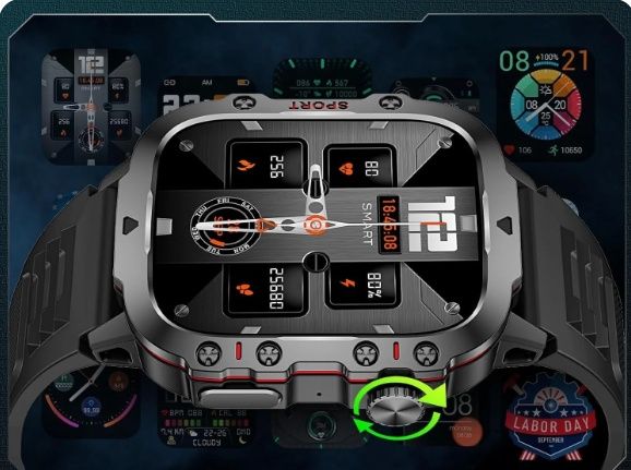 Smartwatch militar ultra pro + uma pulseira grátis