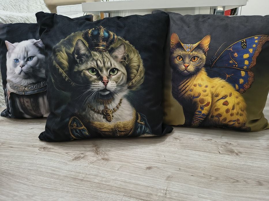 Poduszka ozdobna, motyw KOT dwustronna 50x50cm