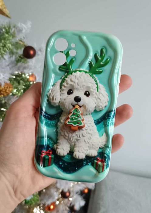 Nowe świąteczne etui/case do Iphone 12 - wzór maltańczyk