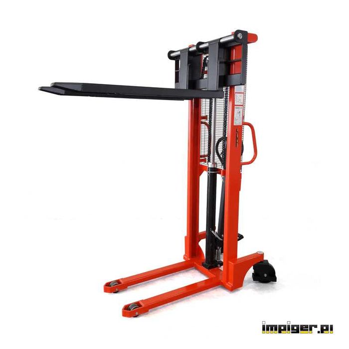 Wózek paletowy masztowy MSE1016 z regulowanym rozstawem wideł 1T-1,6m