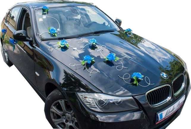 Dekoracja samochodu.Ozdoby na samochód do ślubu 089 wysyłka