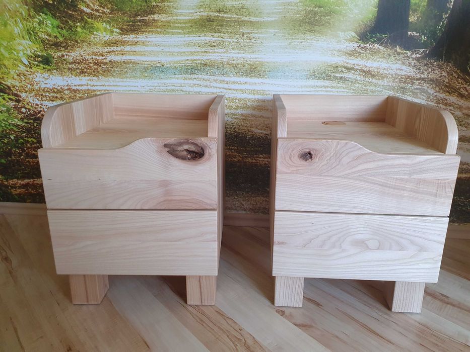 Szafki nocne 2x Lite drewno jesionowe