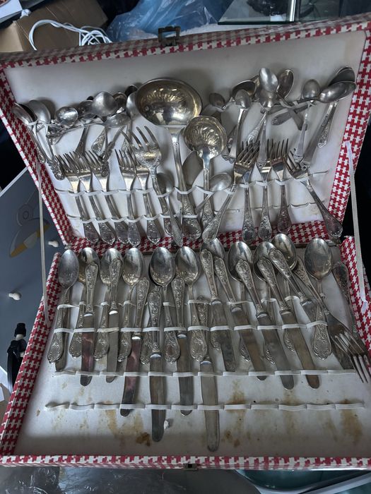 zestaw sztućców SILVER PLATED MADE in ITALY