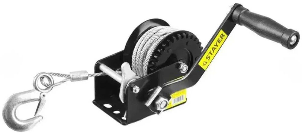 Лебідка барабанна Stayer MASTER 450 кг, 10 м трос, 4 мм діаметр троса