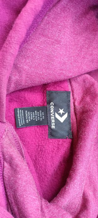 CONVERSE Bluza z kapturem męska XS Fioletowa