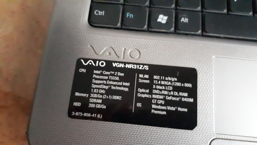 Sony Vaio VGN-NR31Z/S (works, except for the graphics card)64739968630659121