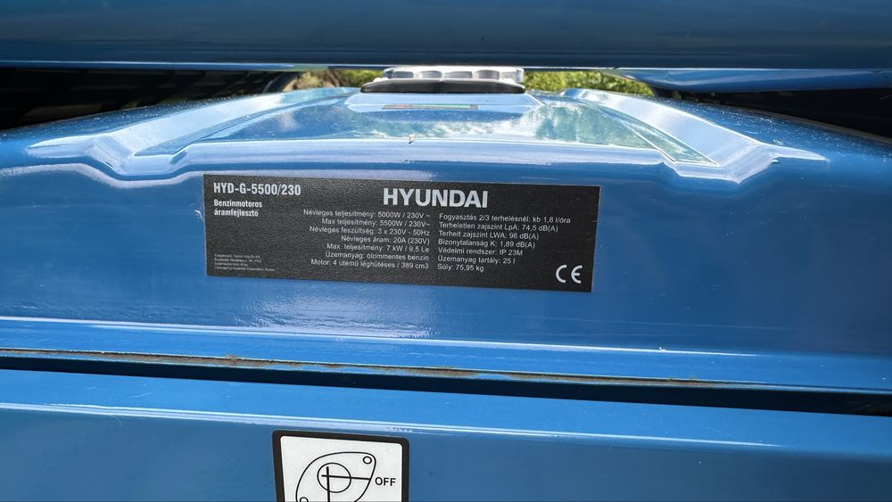 бензиновий генератор Hyundai HYD-G-5500/230 однофазний