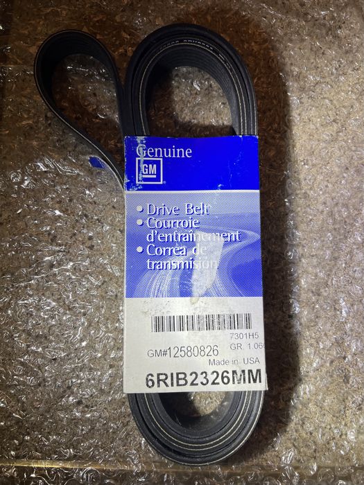 Ремень агрегатов, генератора, приводной GM# 12580826. Оригинал. Новый.