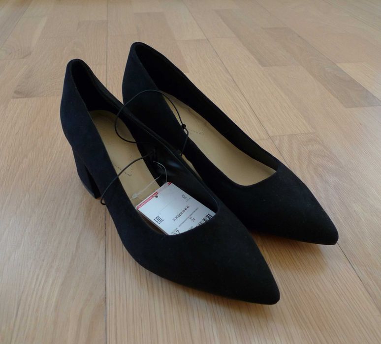 Sapatos pretos com salto de 5cm, 37, Lefties, novos e com etiqueta