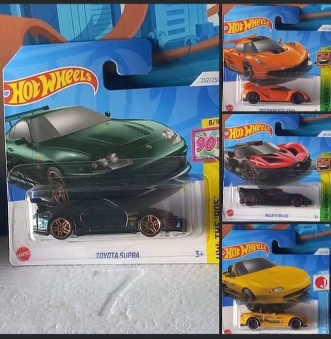 Conjunto de 4 miniaturas hot wheels