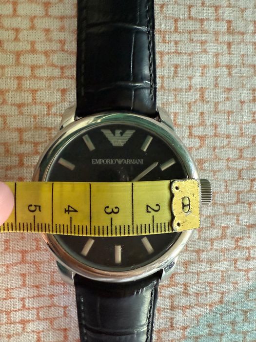 Męski zegarek Emporio Armani - skórzany pasek, model AR 0428