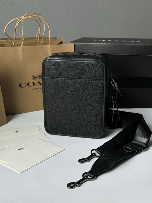 Чоловіча сумка Coach мужская сумка клатч барсетка через плечо мессенджер бананка слинг