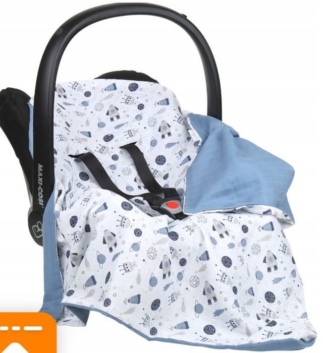 Пелюшка для автокрісла муслінова