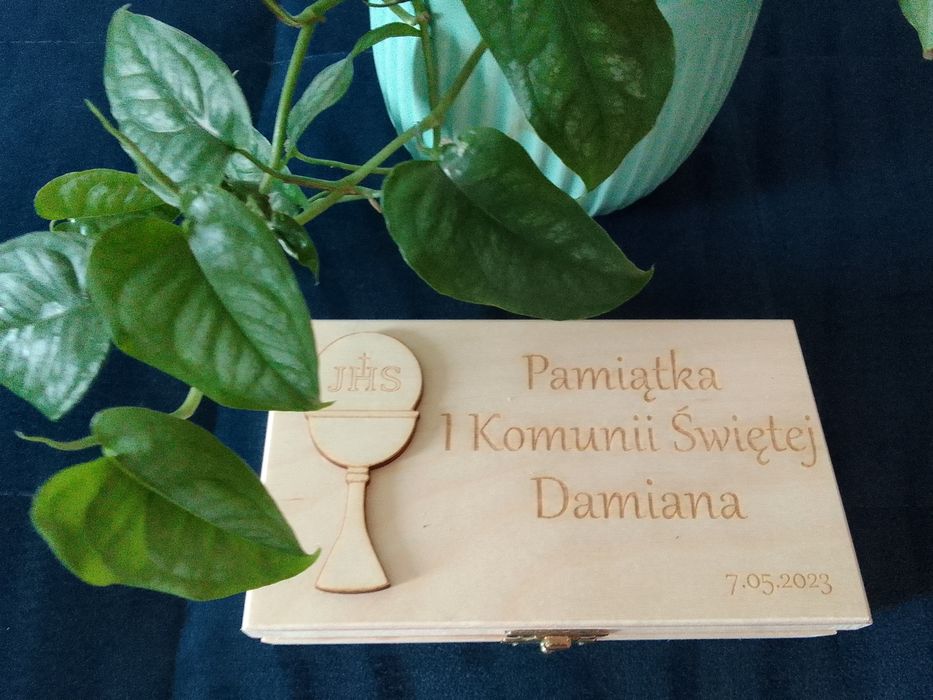 Pudełko na pieniądze chrzest, komunia, bierzmowanie, slub