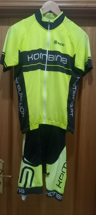 Jersey com Calção ciclismo tamanho L