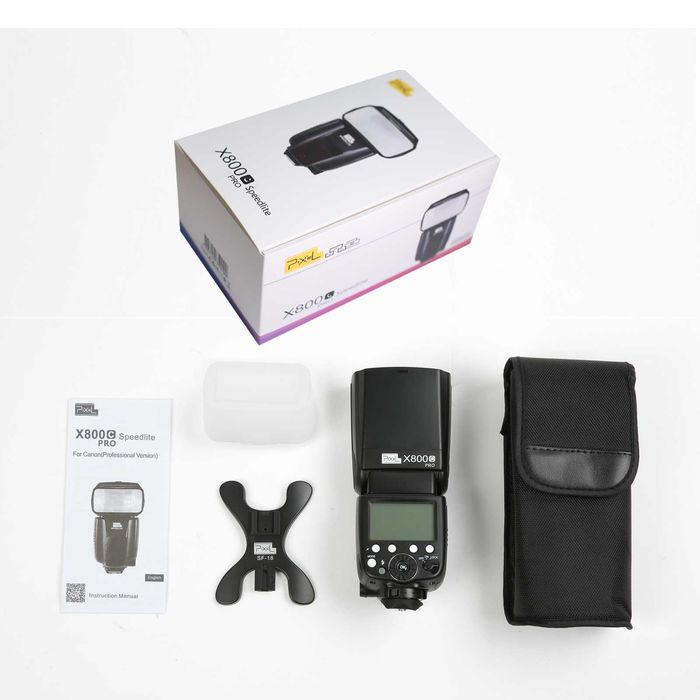 Flash Canon Pixel X800C na caixa e bolsa como novo,TEMOS Outros Flashs