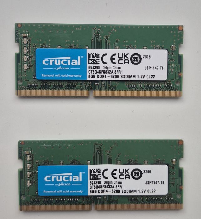 Crucial 8 GB SO-DIMM DDR4 3200 MHz