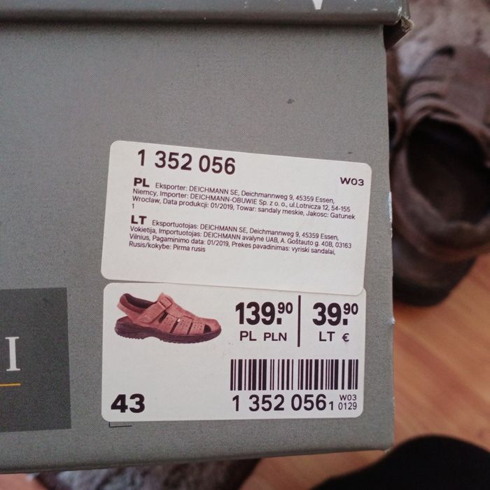 Sandały męskie rozm.43