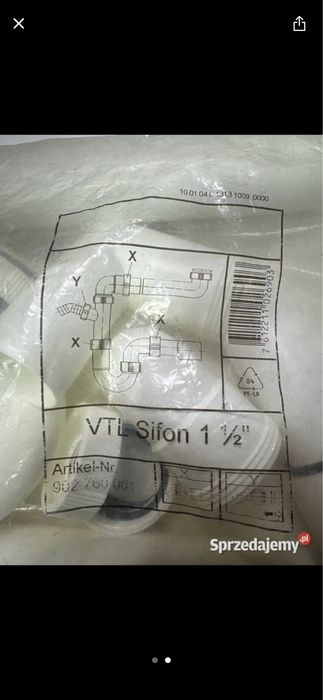 Syfon umywalkowy VTL Sifon 1 1/2" nowy
