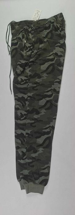 Spodnie męskie dresowe moro ściągacze Dunauone Y-4825 r M pas do 92 cm