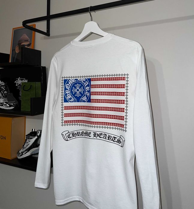Лонгслів Chrome Hearts (білого кольору)