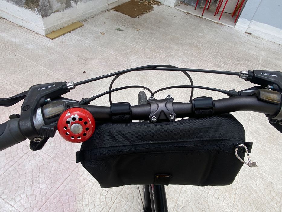 City and Touring Bike ready to ride with bags and basket