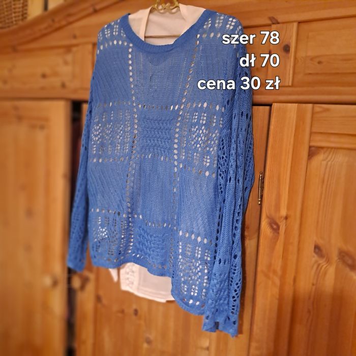 Azurowa niebieska bluzka xxl