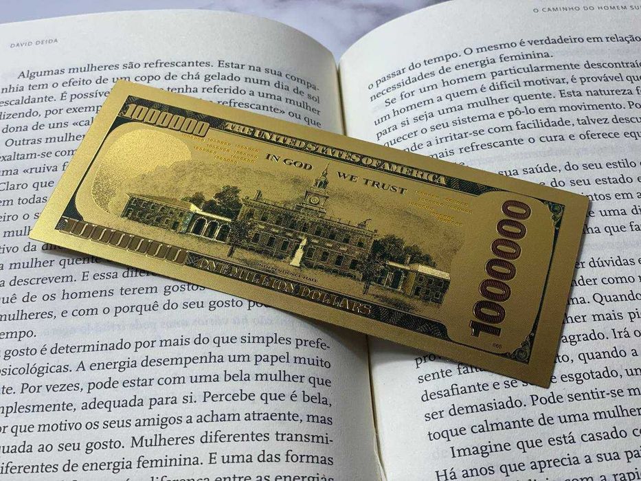 Uma Nota de Um Milhão de Dólares em Ouro