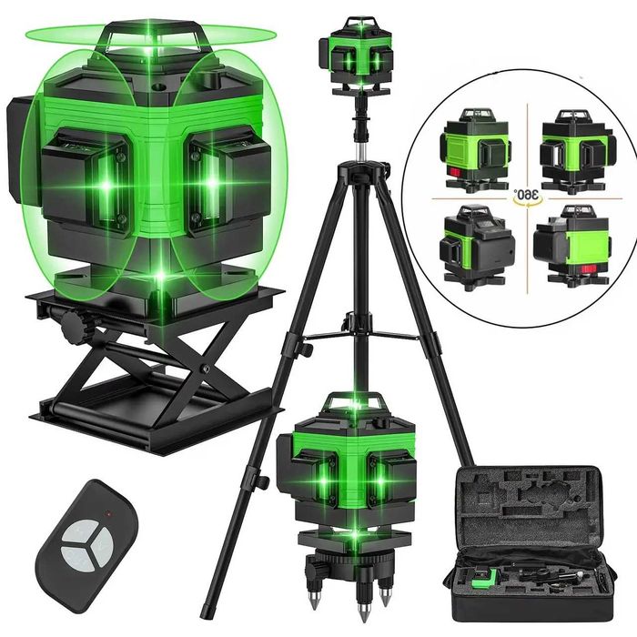 D32-Laser 16 linhas 360 com acessórios bolsa transporte duas baterias