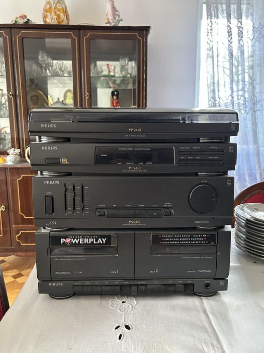 Wieża stereo Philips radio magnetofon gramofon