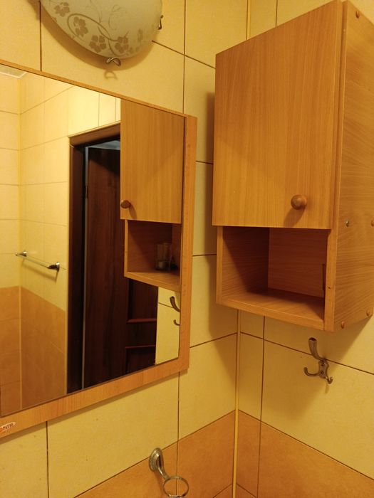 Lustro z szafką łazienkową