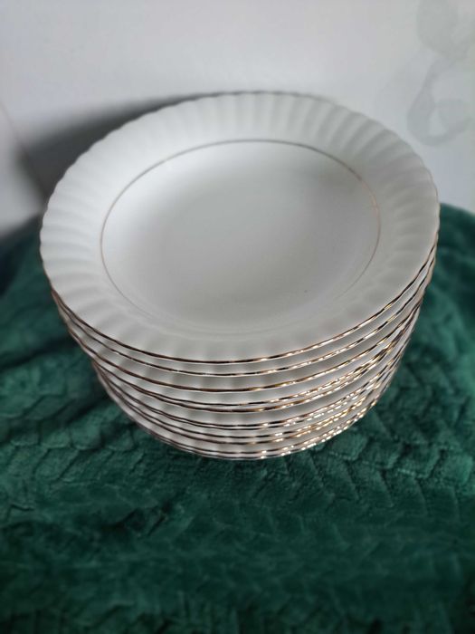 Chodzież talerze x6 głębokie obiadowe Iwona złota linia