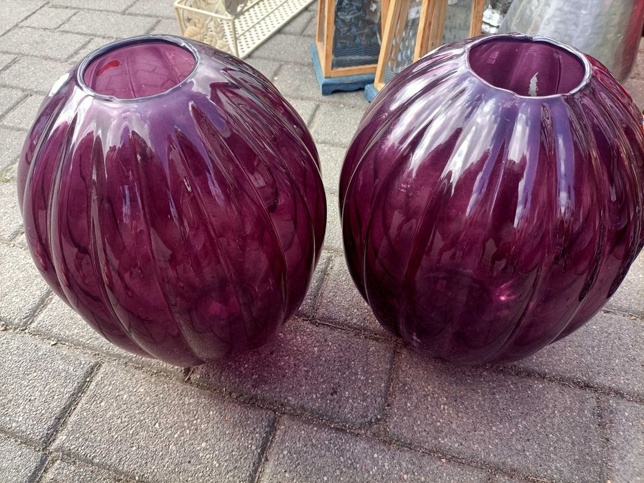 Wazon szklany w pięknym fiolecie - 1 sz