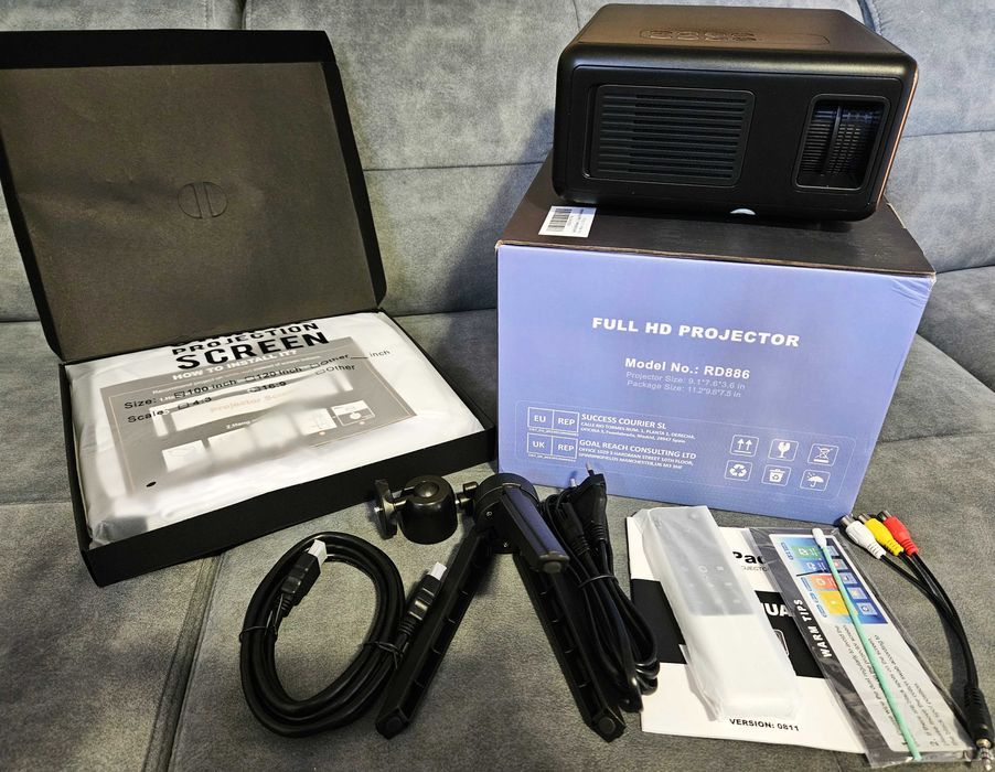 XUANPAD 2024 Ulepszony Projektor Bluetooth 5G WIFI-RD886B 110W 4K