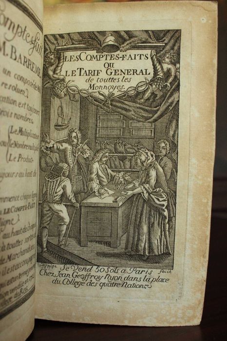 Starodruk ~1723~ Księga rachunkowa Barrême'a - Finanse - Matematyka