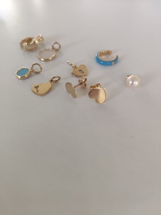 Сережки у формі серця, жовте золото 585 проби, 1,2г