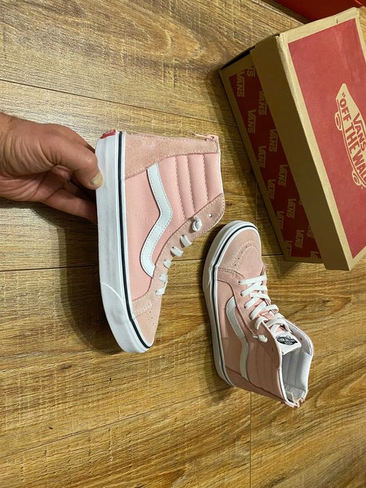 Кросівки дитячі на дівчинку кроссовки детские хайтопы Vans оригинал р.35