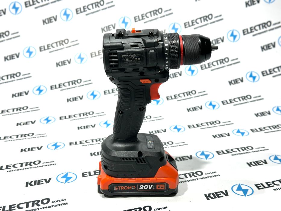 Шуруповерт бесщеточный STROMO SA18Li (50Нм/ 20В 2Ач/10 мм/Кейс набор)