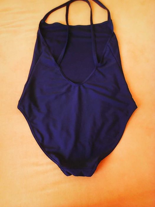 Strój plażowy granat jednoczęściowy