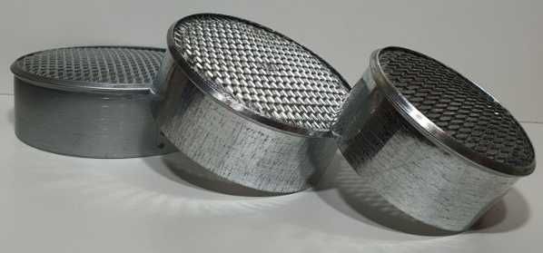 Заглушка вентиляційна 120 мм з сіткою оцінкована