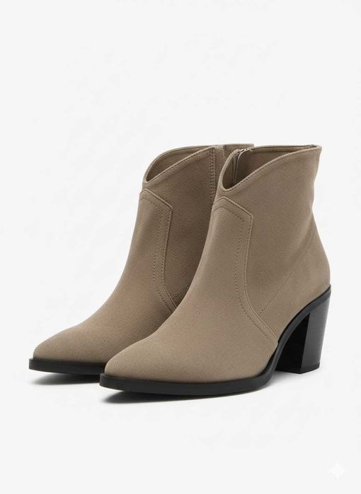 Бежеві ковбойкі | замшеві | розмір 39-40