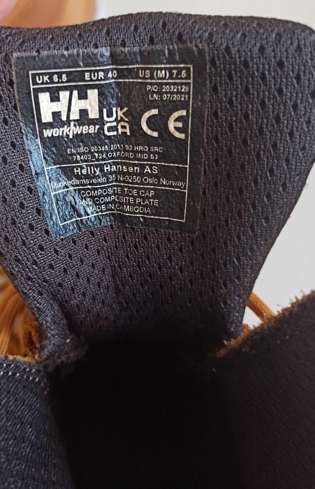 Męskie buty Helly Hansen Oxford Mid S3 roz.40 STAN 6-/6